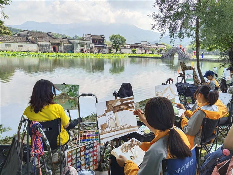 安徽宏村西递写生基地图片